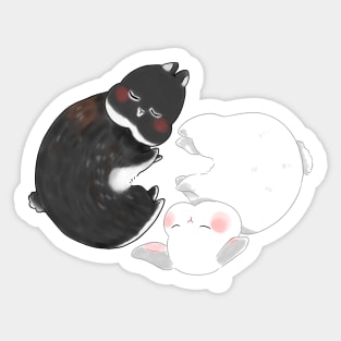 Yin yang Sean Claude Sleeping | Bunniesmee Sticker